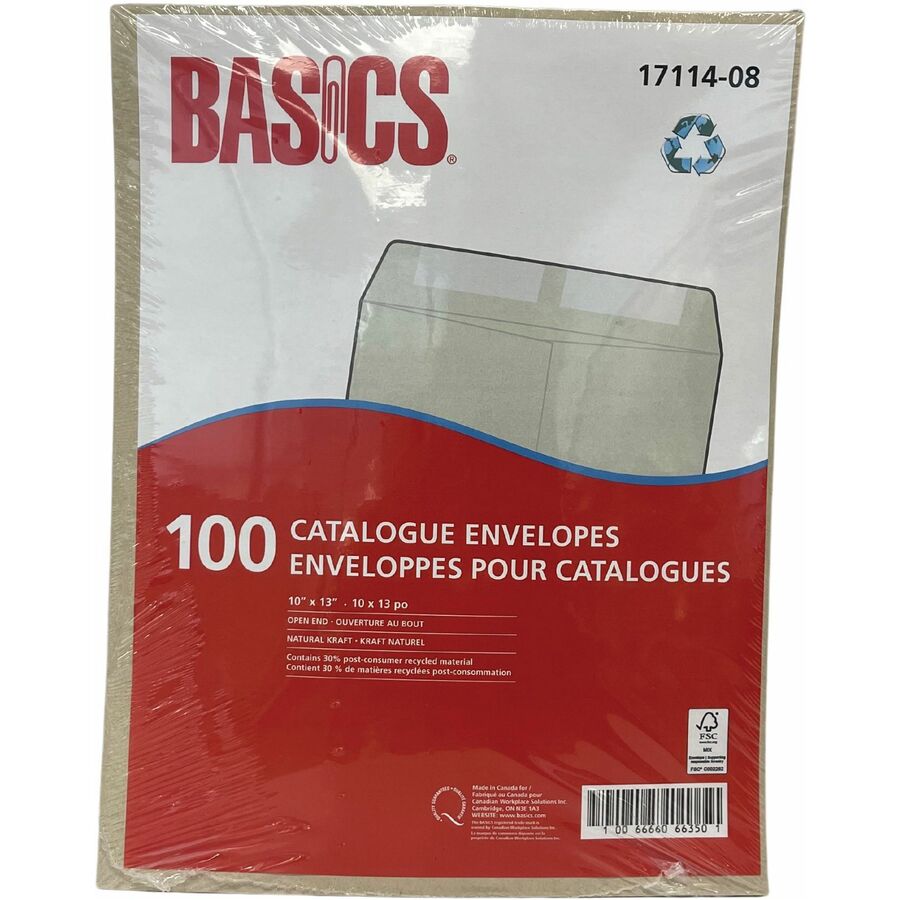Basics Catalogue Envelopes Natural Kraft
