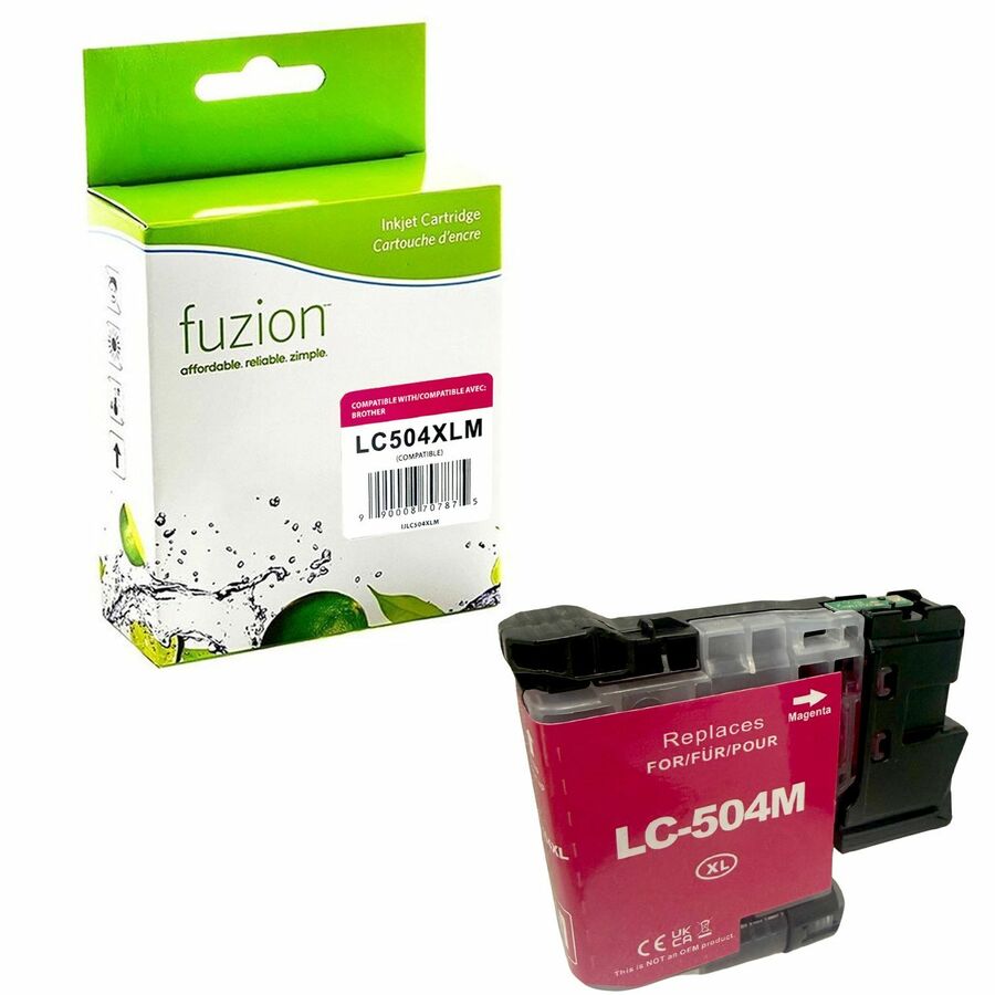 Fuzion High Yield Inkjet Ink Cartridge - Alternative for Brother LC504XLM (LC504XLMS) - Magenta - 1 Each