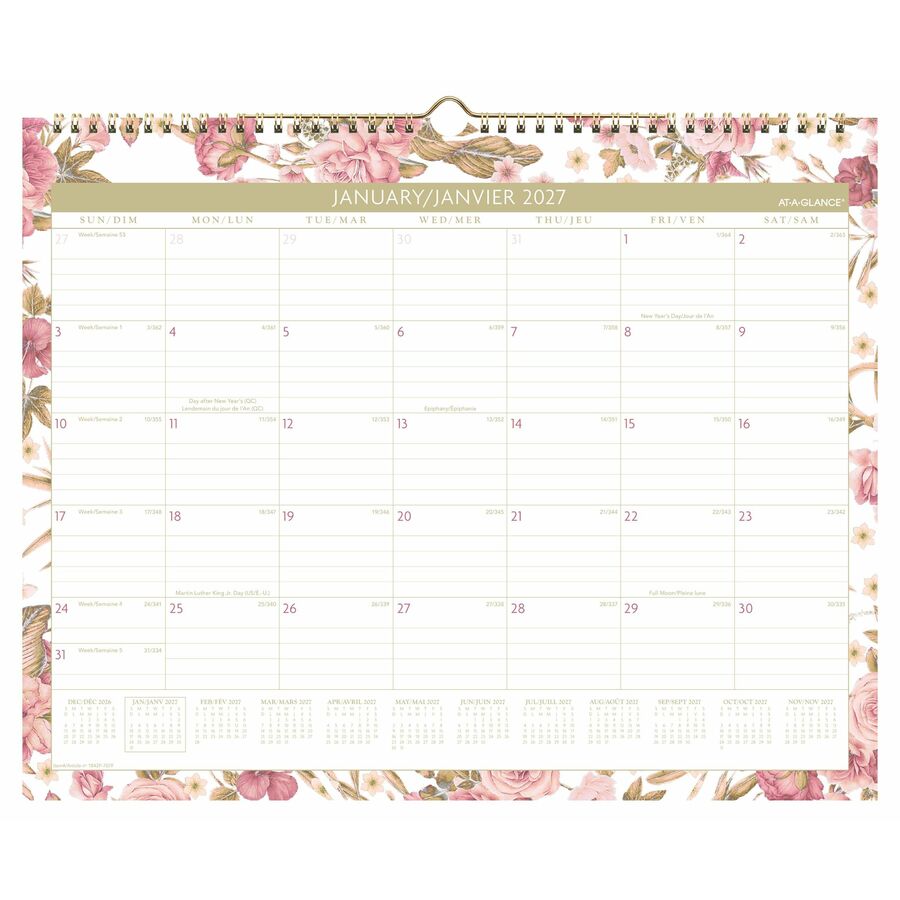 At-A-Glance - Calendrier mural Badge