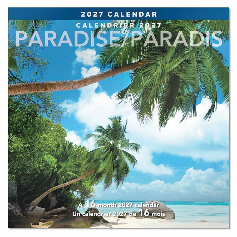 Calendrier mural Mead&reg; 2027 de 16 mois, Paradis