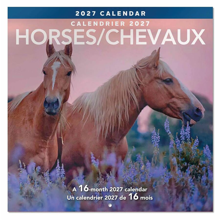 Calendrier mural Mead&reg; 2027 de 16 mois, Chevaux