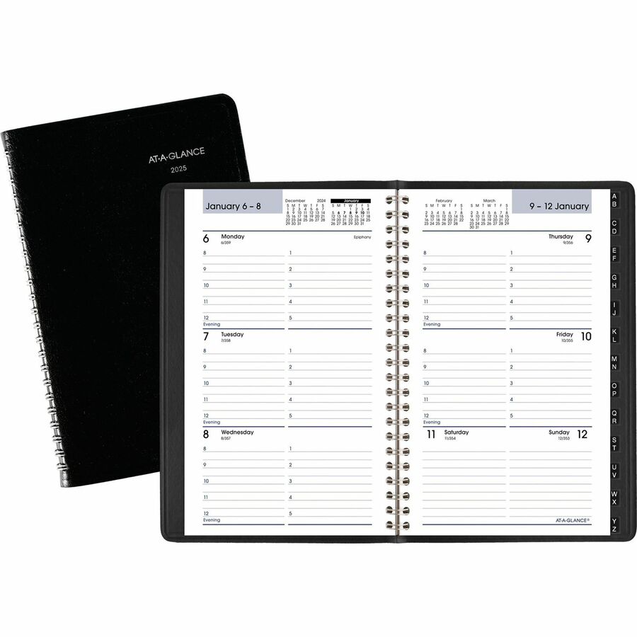 2024 Weekly & Monthly Planner Refill, 3-3/4 x 6-3/4, January 2024 - Dec  2024, Personal/Compact/Size 3