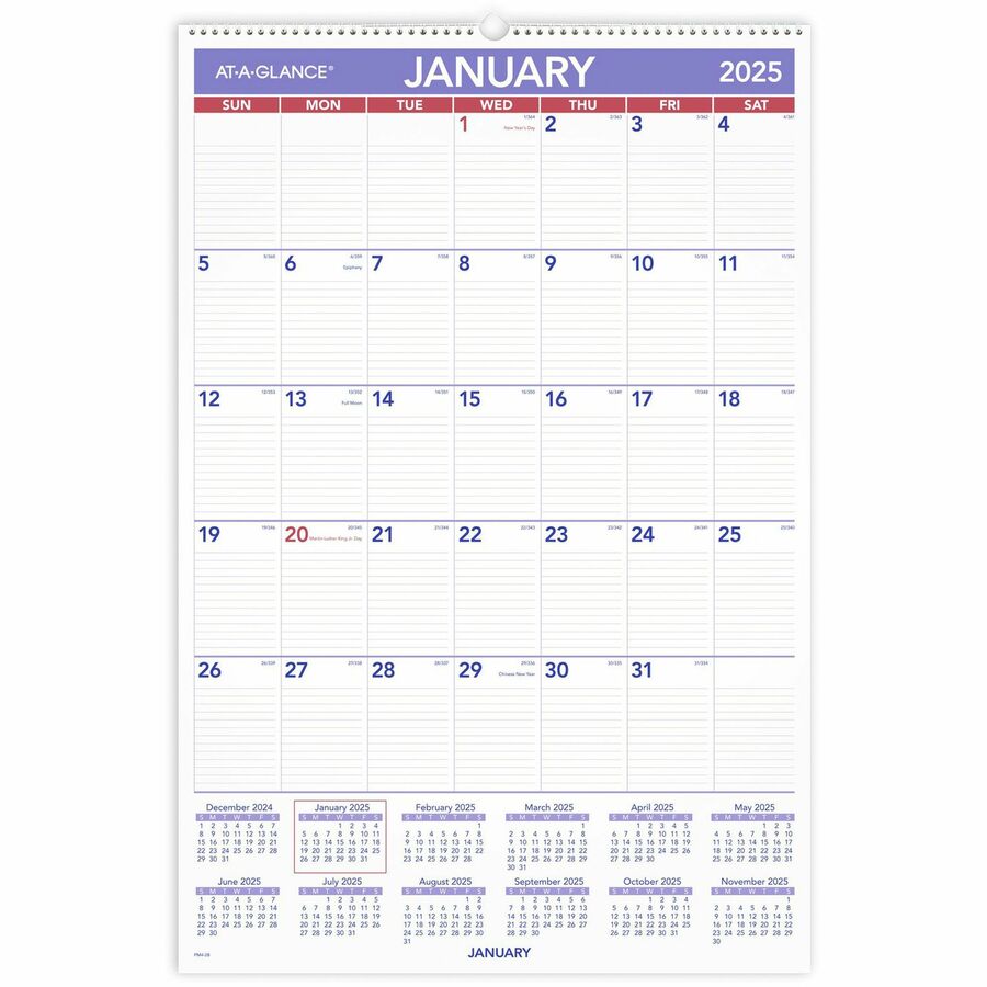 AtAGlance Monthly Wall Calendar Wall Calendars ACCO Brands