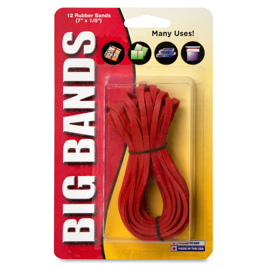 Alliance Big Bands Red Rubber Bands 1/8 x 7 12/Pack