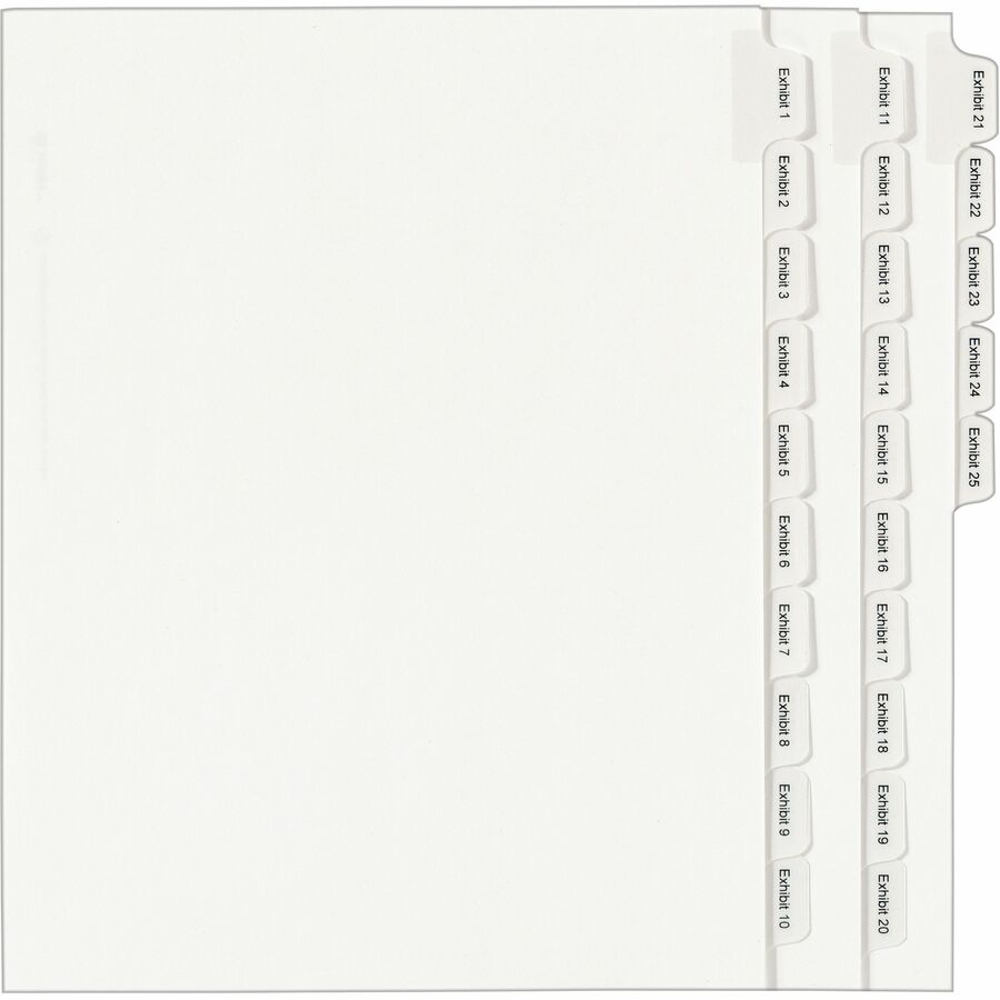 A-Z Side Letter Tabs - Collated Avery Legal Index Dividers