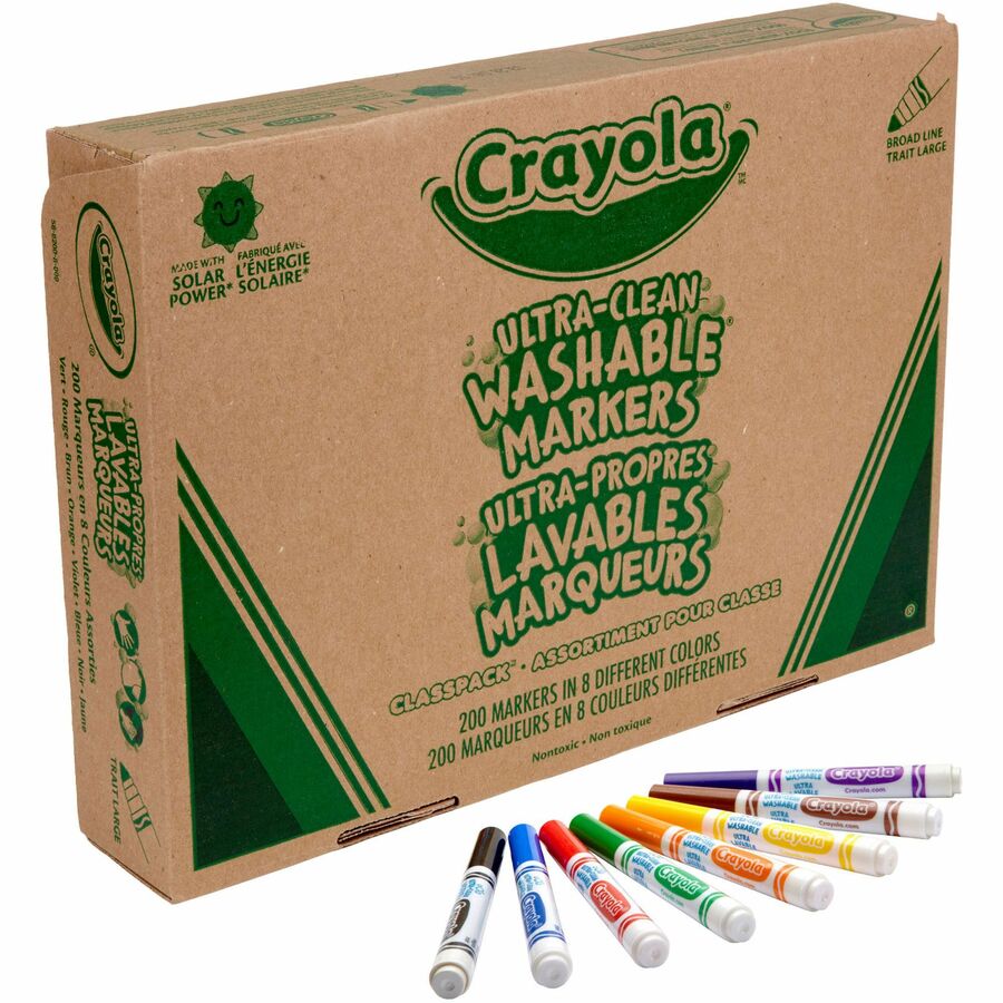 Crayon and Ultra-Clean Washable Marker Classpack, 8 Colors, 128 Each  Crayons/Markers, 256/Box - BOSS Office and Computer Products