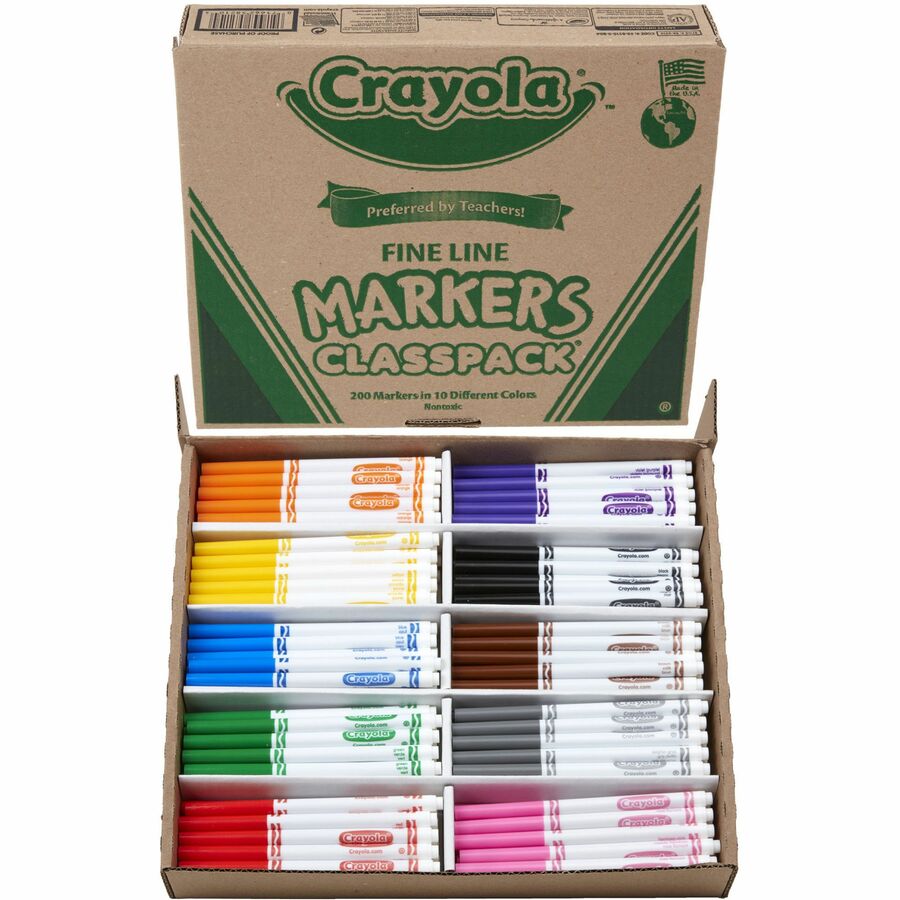 20 Pc Washable Markers Classic Color Brilliant Assorted Colors Fine Tip  Line Art