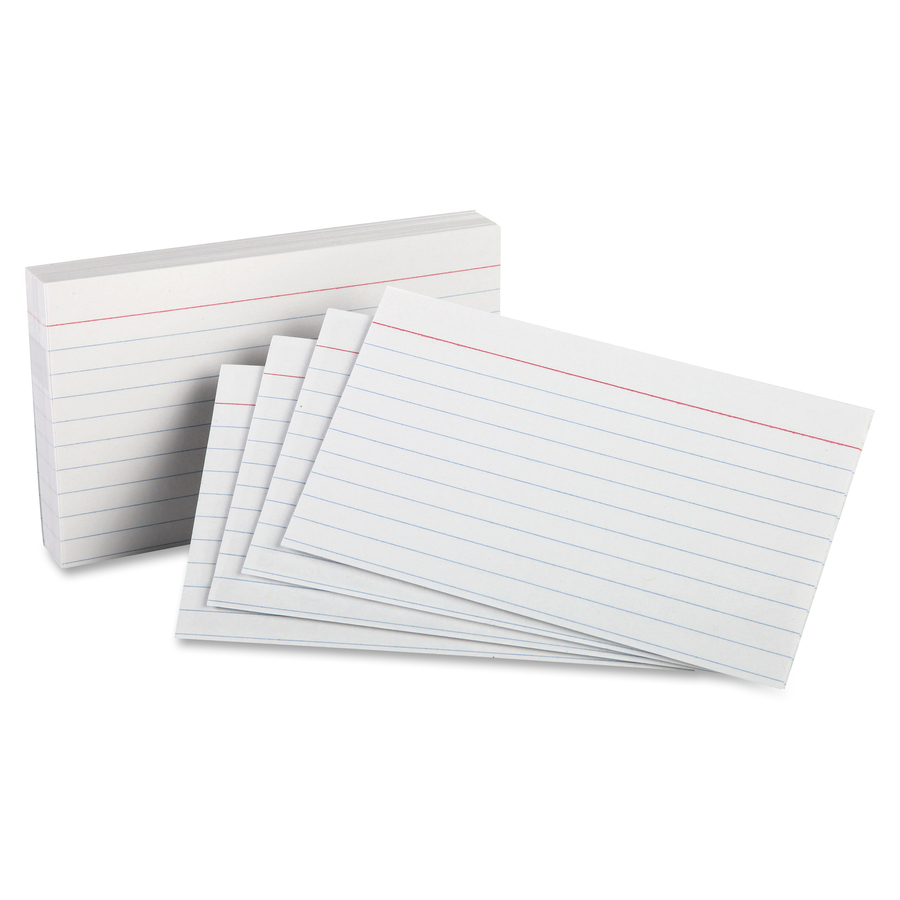 Oxford Printable Index Card - White - 223% - 23" x 23" - 823 lb Basis Weight -  SFI Throughout 3 X 5 Index Card Template