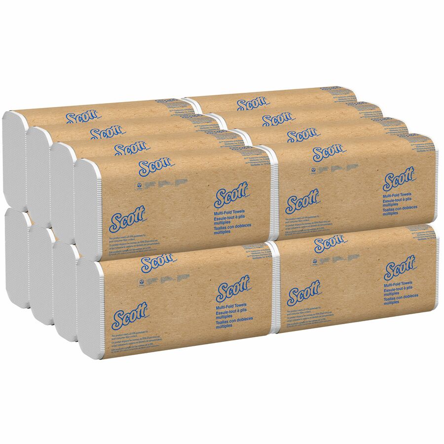 Bulk Wholesale White M-Fold Multifold Commercial Paper Towels 4000 Pack 
