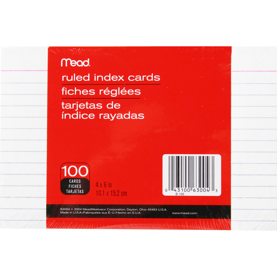 Oxford Colored Ruled Index Cards - Front Ruling Surface OXF7321CAN