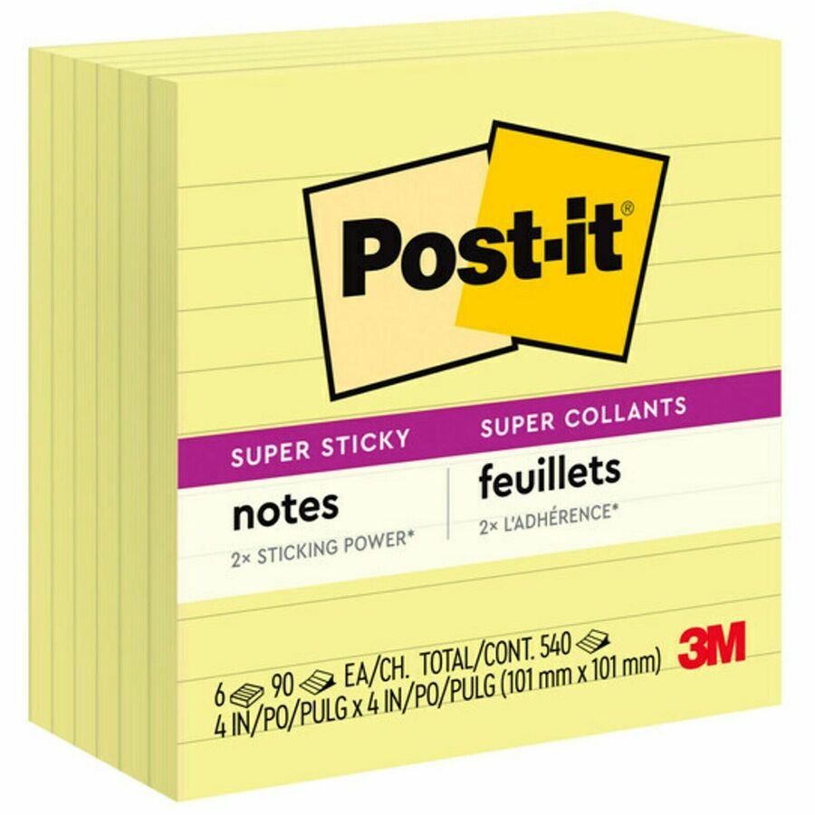Post-it® Super Sticky Lined Notes