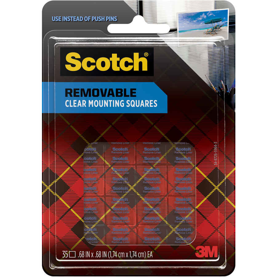 Scotch Removable Heavy-Duty Mounting Squares - 16 count