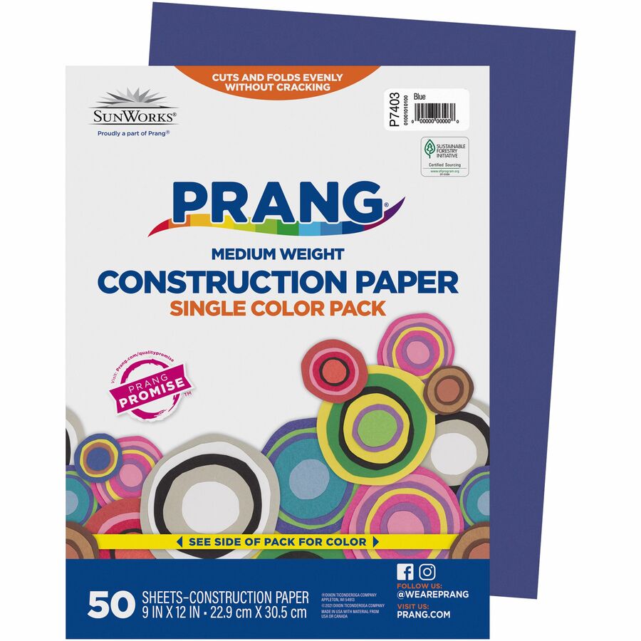 Prang Construction Paper - Multipurpose - 9Width x 12Length - 50 / Pack -  Brown - Bluebird Office Supplies