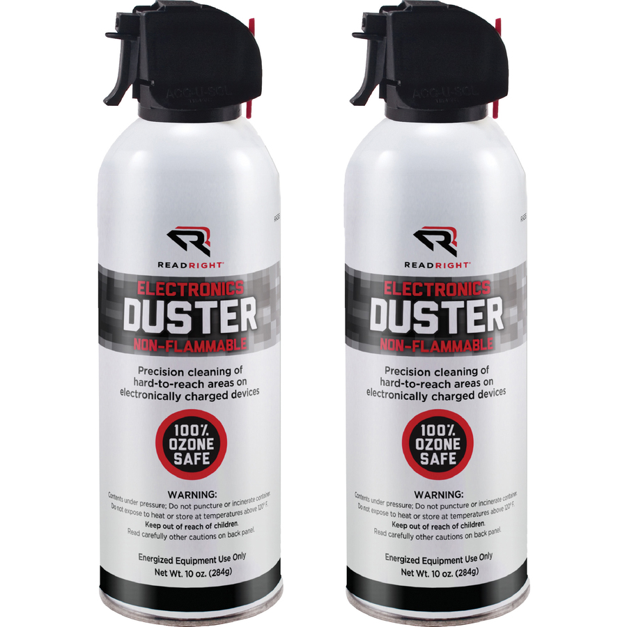 Compressed Air Duster Cleaner, 10 oz Can, 2/Pack - Office Express