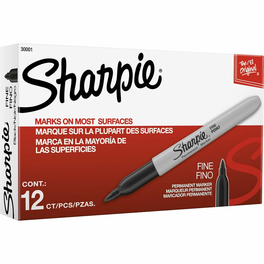 Sharpie Pen-style Permanent Marker - Fine Marker Point - Black Alcohol  Based Ink - 1 / Box - R&A Office Supplies