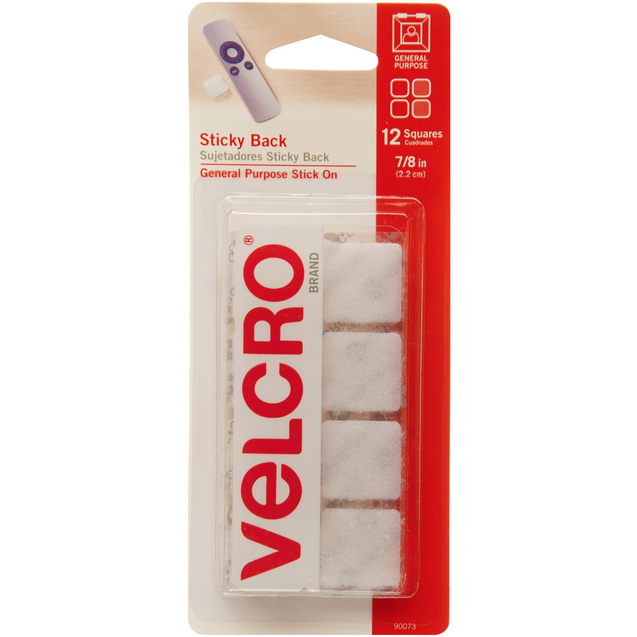 White Sticky Back Square VELCRO® Brand Fasteners - Sticky Back - Velcro -  Notions