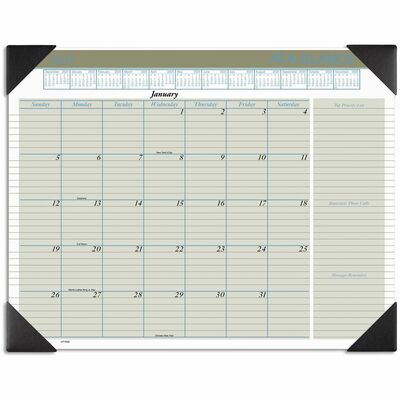 Aaght1500 At A Glance Executive Monthly Desk Pad Calendar 22 X