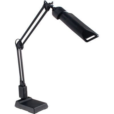 LEDL283MB : Ledu® 13w Fluorescent Computer Task Lamp, 2.25 Clamp-On Or Desk  Base, 30 Arm Reach, Matte Black