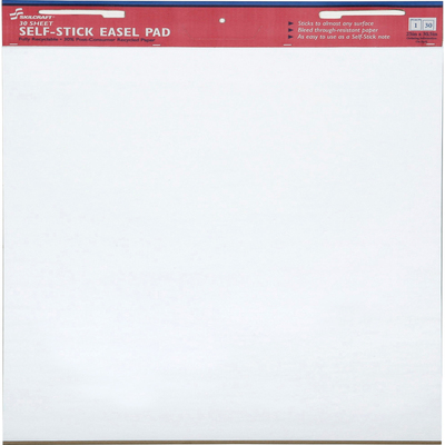 NSN3930104 : SKILCRAFT® 7530013930104 Skilcraft Self-Stick Easel Pad,  Unruled, 30 White 25 X 30 Sheets, 2/Pack