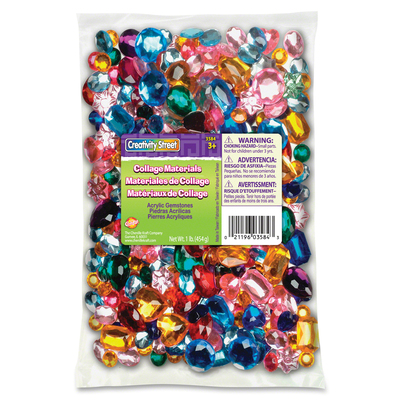 Acrylic Gemstones Classroom Pack, 1 lb, Assorted Colors-sizes