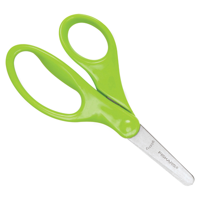 Kids Scissors, Rounded Tip, 5 Long, 1.75 Cut Length, Straight