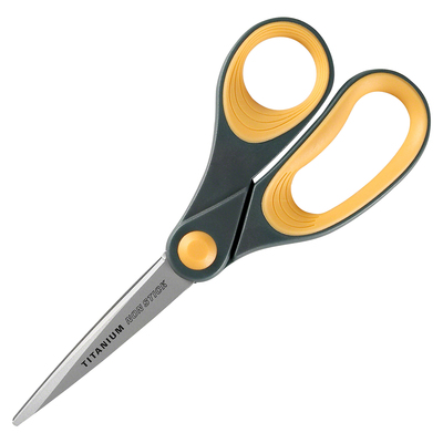 Westcott Titanium Bonded Non Stick Scissors 5 Pointed GrayYellow