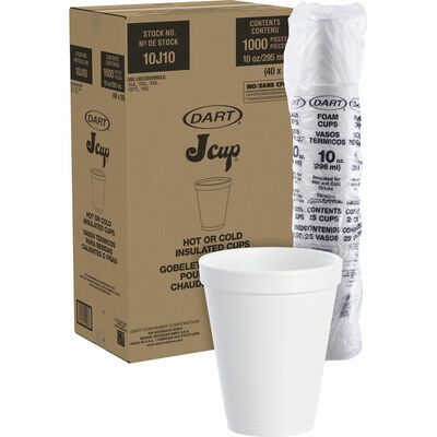 Dart Drink Foam Cups, Hot-cold, 24oz, White, 25-bag, 20 Bags-carton