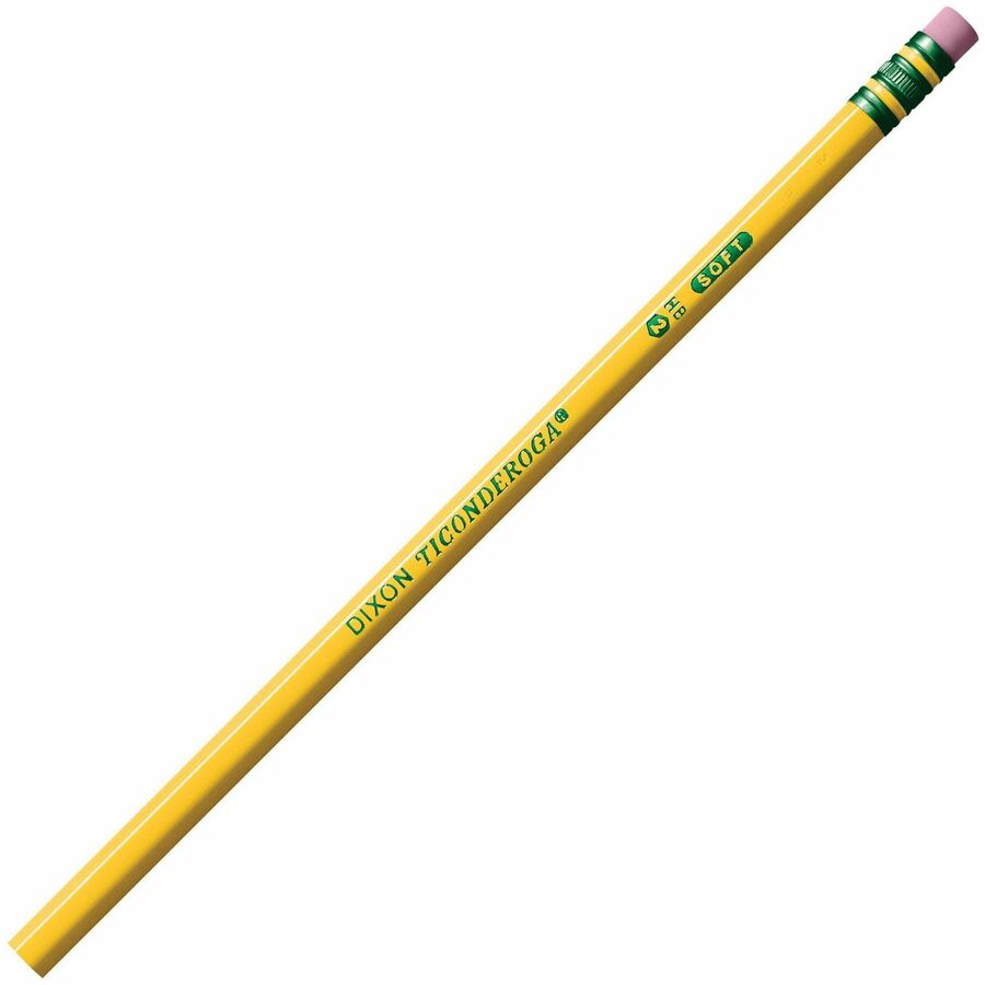 Ticonderoga Premium Wood Pencils, Unsharpened #2 Lead, Yellow, 24 Count 