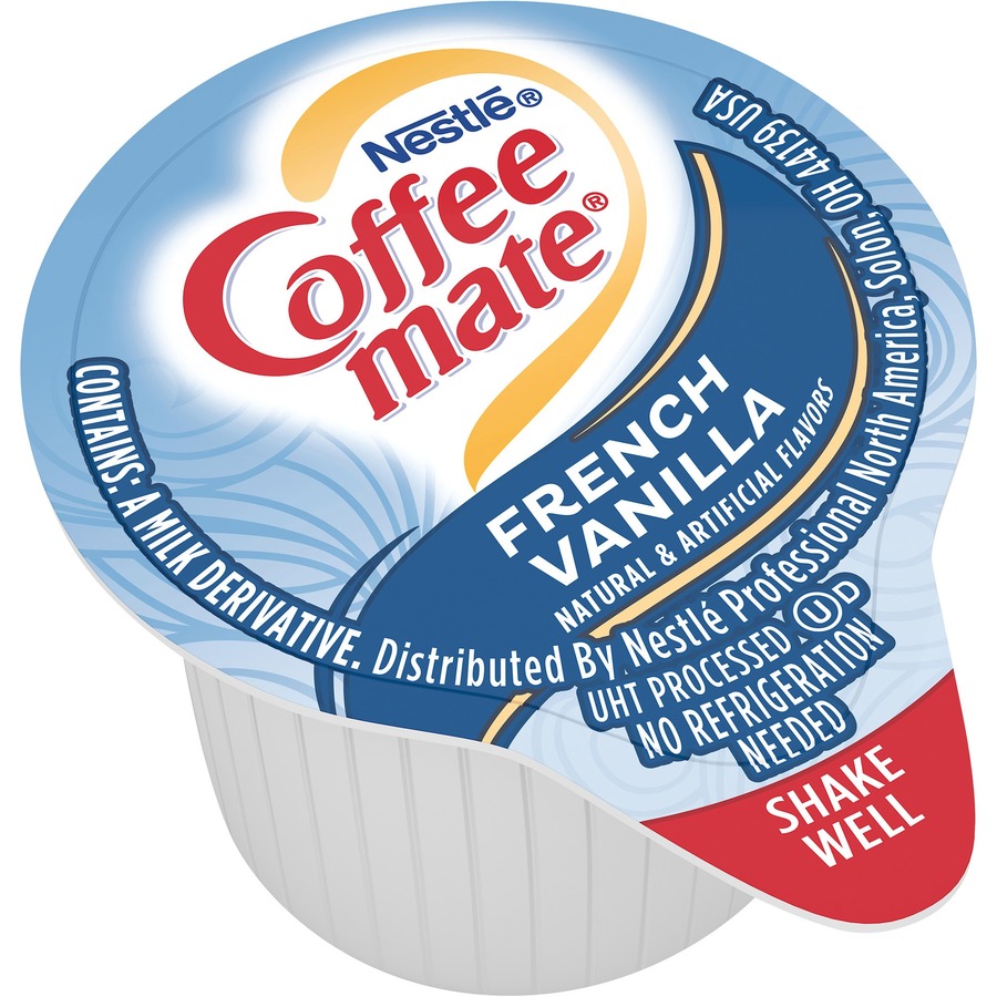 Coffee mate French Vanilla Gluten-Free Liquid Creamer - Single-Serve Tubs - French Vanilla Flavor - 0.38 fl oz (11 mL) - 50/Box - 50 Serving