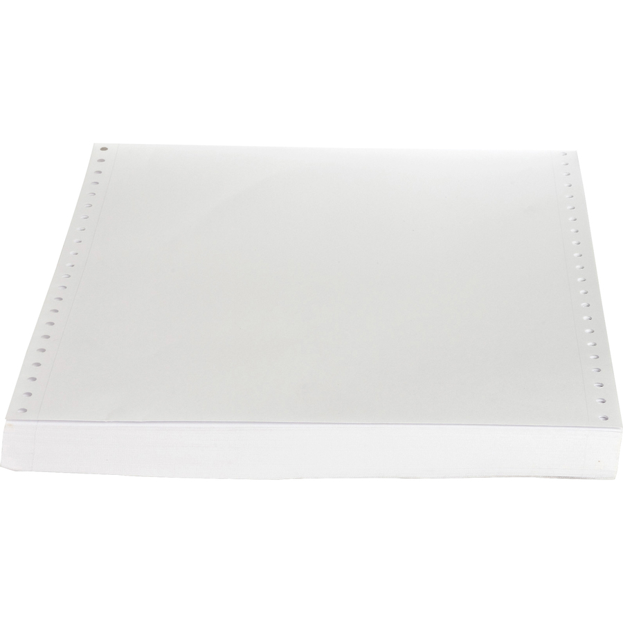 Sparco Dot Matrix Print Continuous Paper 8 1/2x11 - White