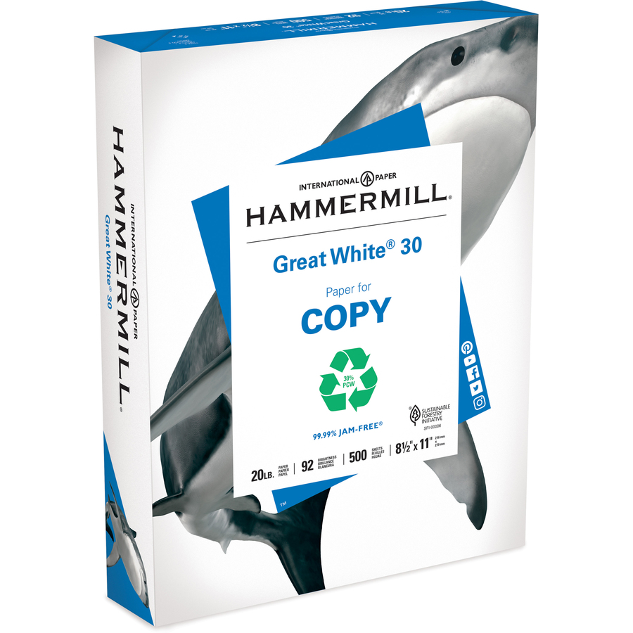 HammerMill Copy Plus 8.5x11 Paper for Printer - 500 Sheet - HAM105007CT -  Paper & Labels 