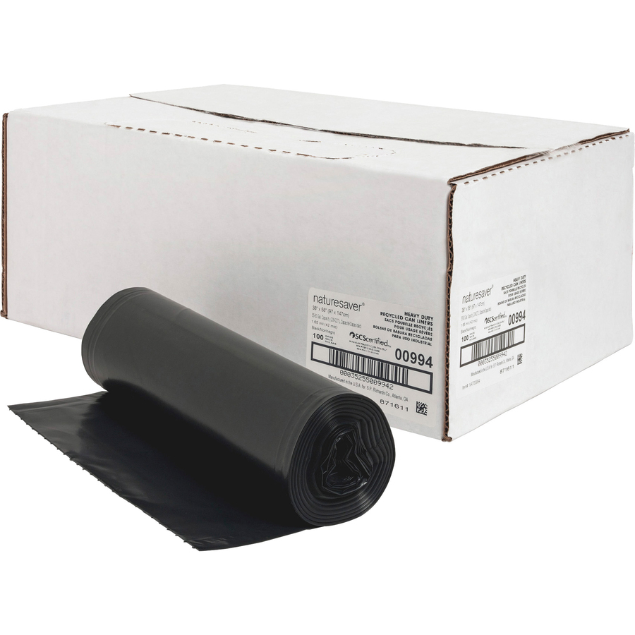 Nature Saver Black Low-Density Recycled Can Liners