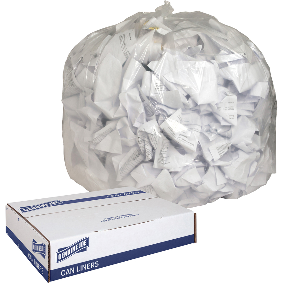 Genuine Joe Clear Trash Can Liners