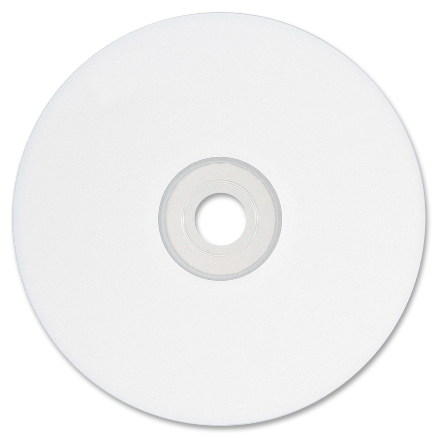 CD-R 700MB 52X Verbatim White Inkjet Printable, Hub Printable - 25pk Spindle