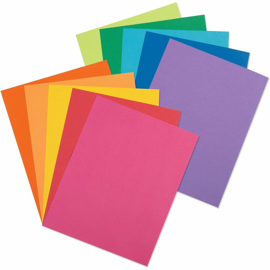 Pacon Colorful Cardstock Assortment - Assorted - Letter - 8 1/2 x 11 - 65  lb Basis Weight - 250 / Pack - Sustainable Forestry Initiative (SFI) - Filo  CleanTech