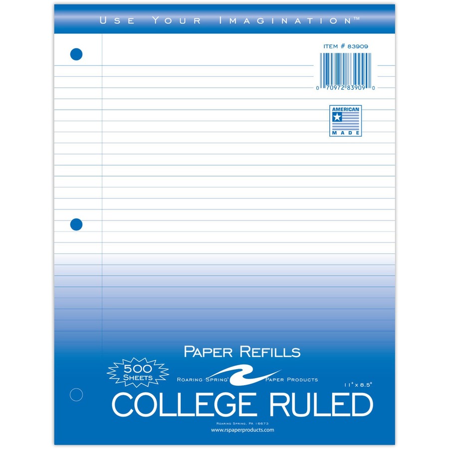 Picture of Roaring Spring College Ruled Loose Leaf Filler Paper