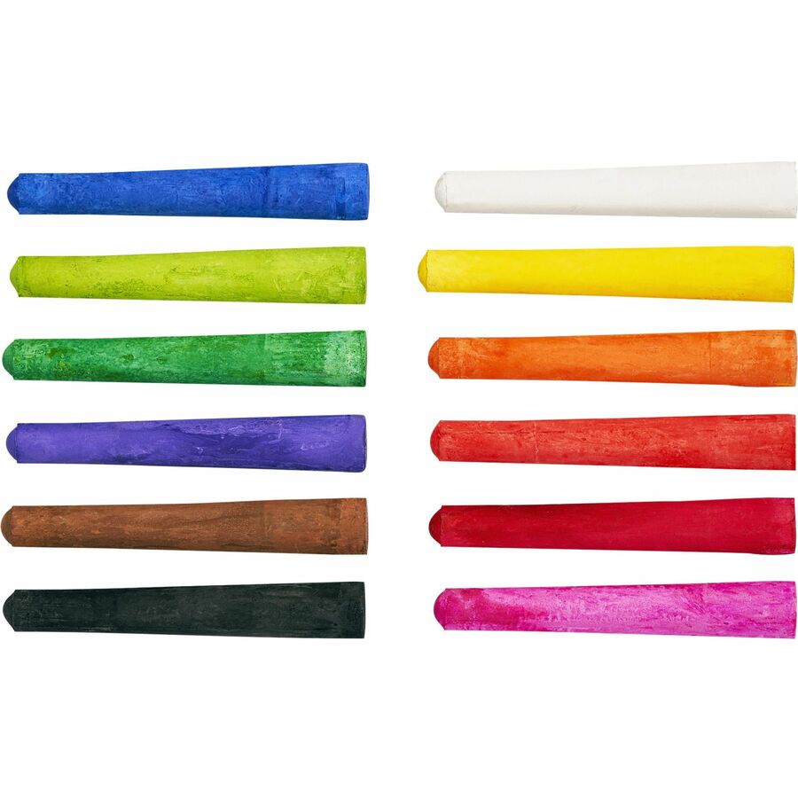 Crayola Colored Chalk - 3.3 Length - 0.4 Diameter - Assorted - 12 / Box