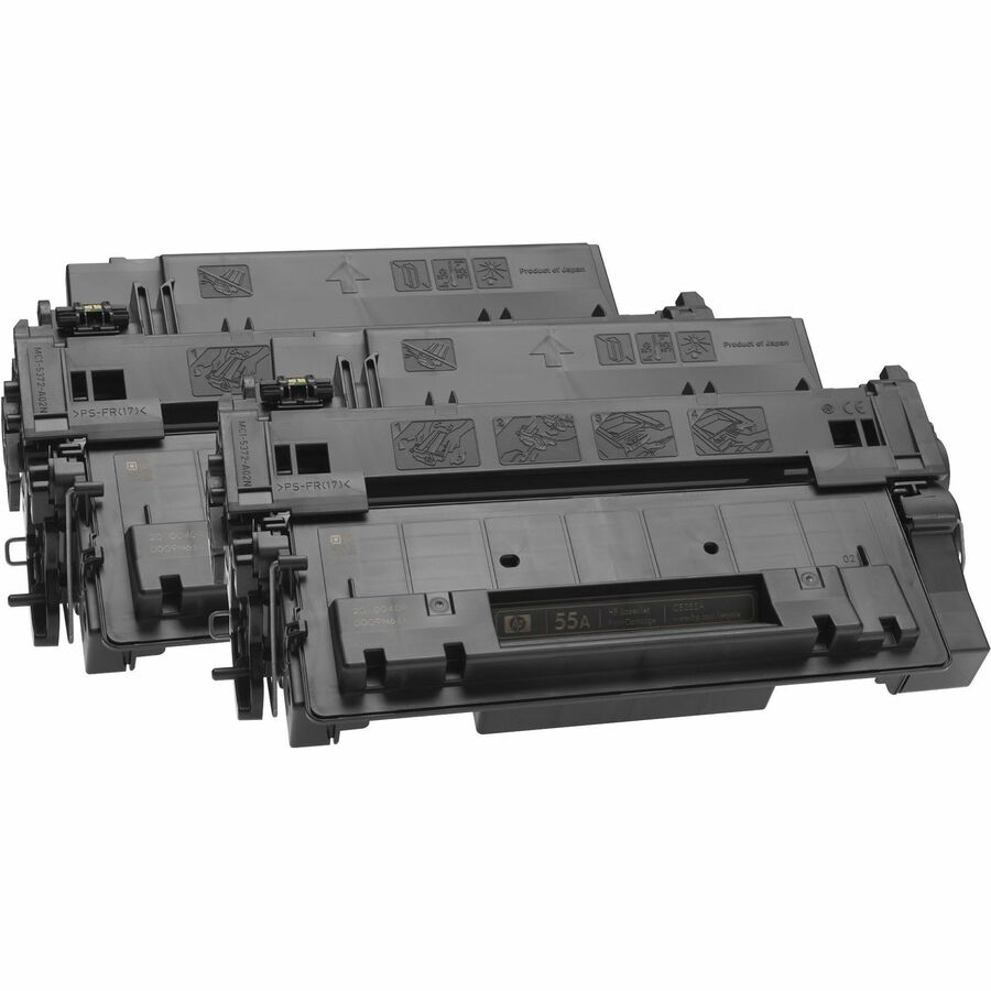 HP 55X (CE255XD) Original Laser Toner Cartridge - Dual Pack - Black - 2 / Pack - 12500 Pages