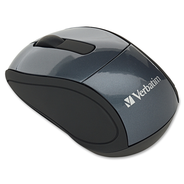 Mini Travel Mouse, Wireless, 2.0 USB, 2"x3"x1-1/4" , Graphite