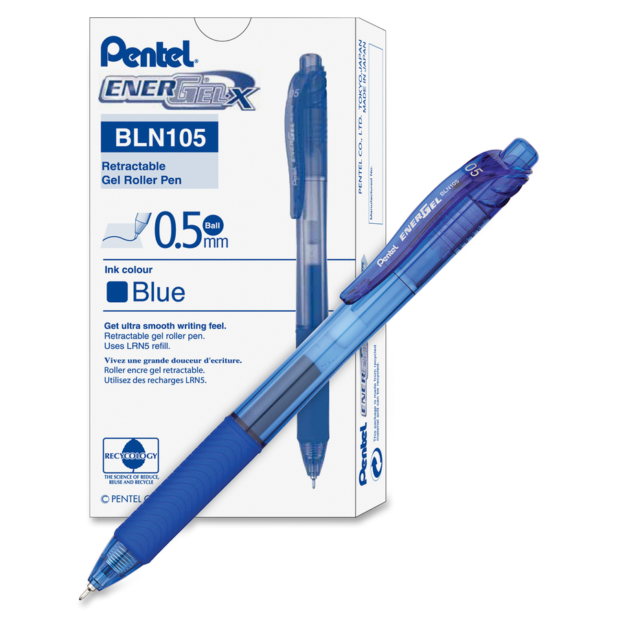 EnerGel EnerGel-X Retractable Gel Pens - Fine Pen Point PENBLN105A, PEN  BLN105A - Office Supply Hut