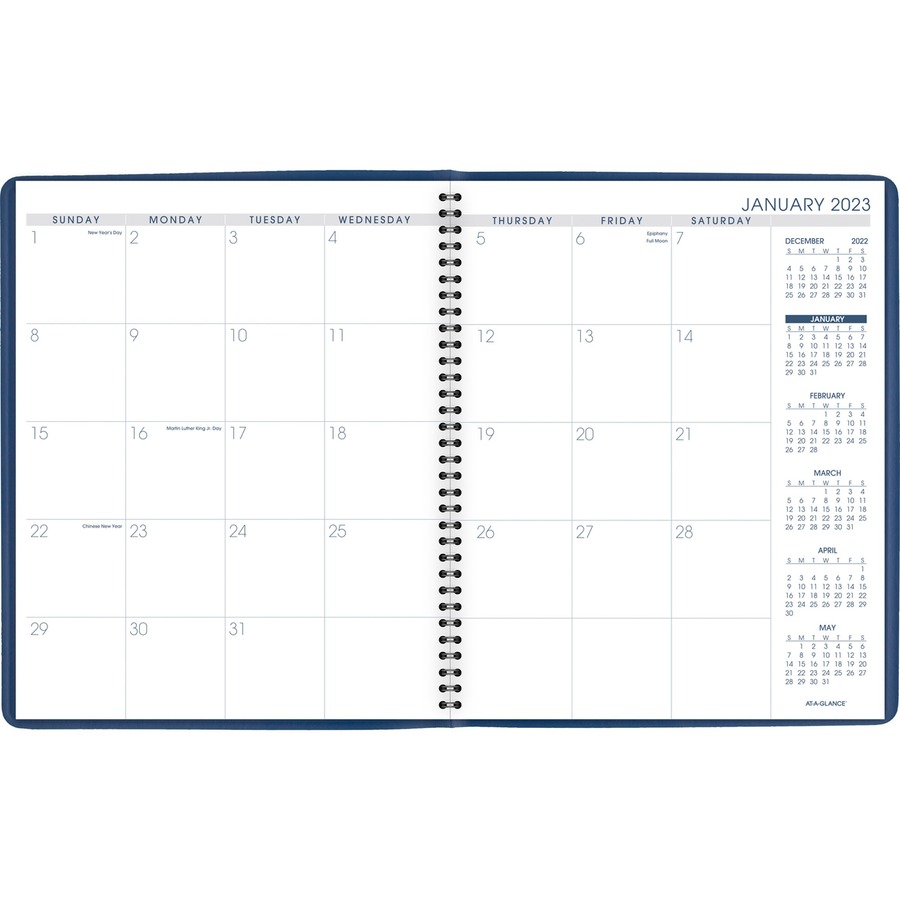 Osh Calendar 2023 AAG7025020 AtAGlance Fashion Color Monthly Planner Julian Dates Monthly 1.3 Year