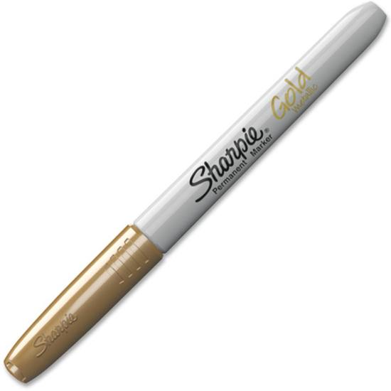 Sharpie® Permanent Marker, Fine, Metallic Gold, Dozen