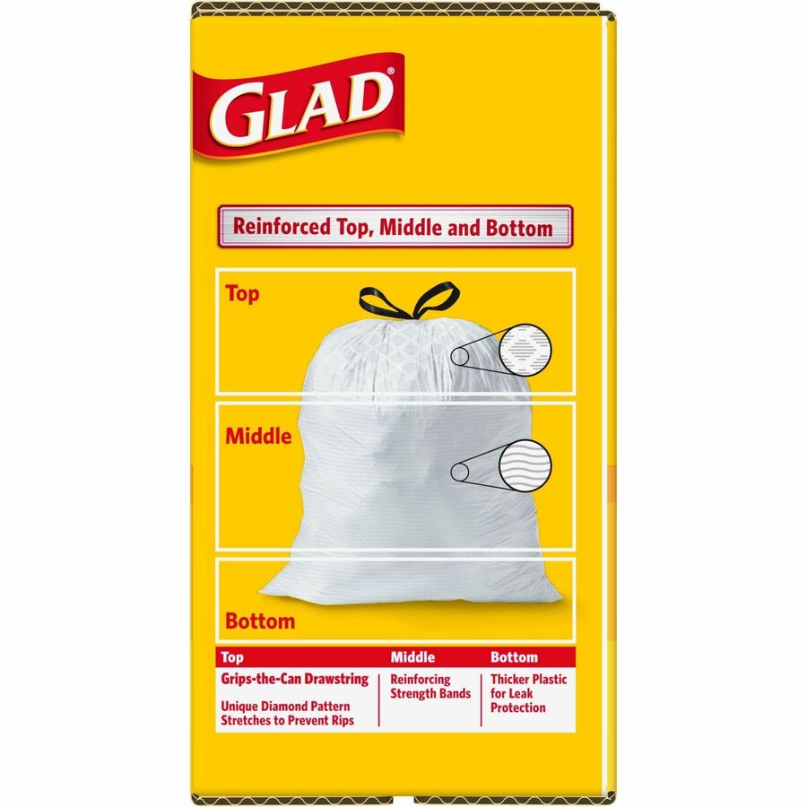 CLO78526 - Glad ForceFlex Tall Kitchen Drawstring Trash Bags - 13