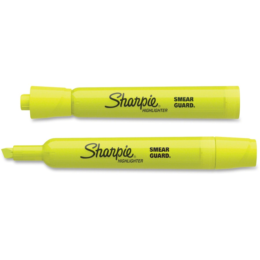 Sharpie Retractable Highlighters, Chisel Tip, Fluorescent Yellow, Dozen