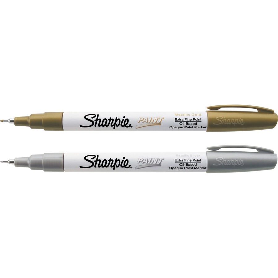 Sharpie - Oil-Based Paint Marker, Fine Point, Water Resistant, Gold (3-Pack)