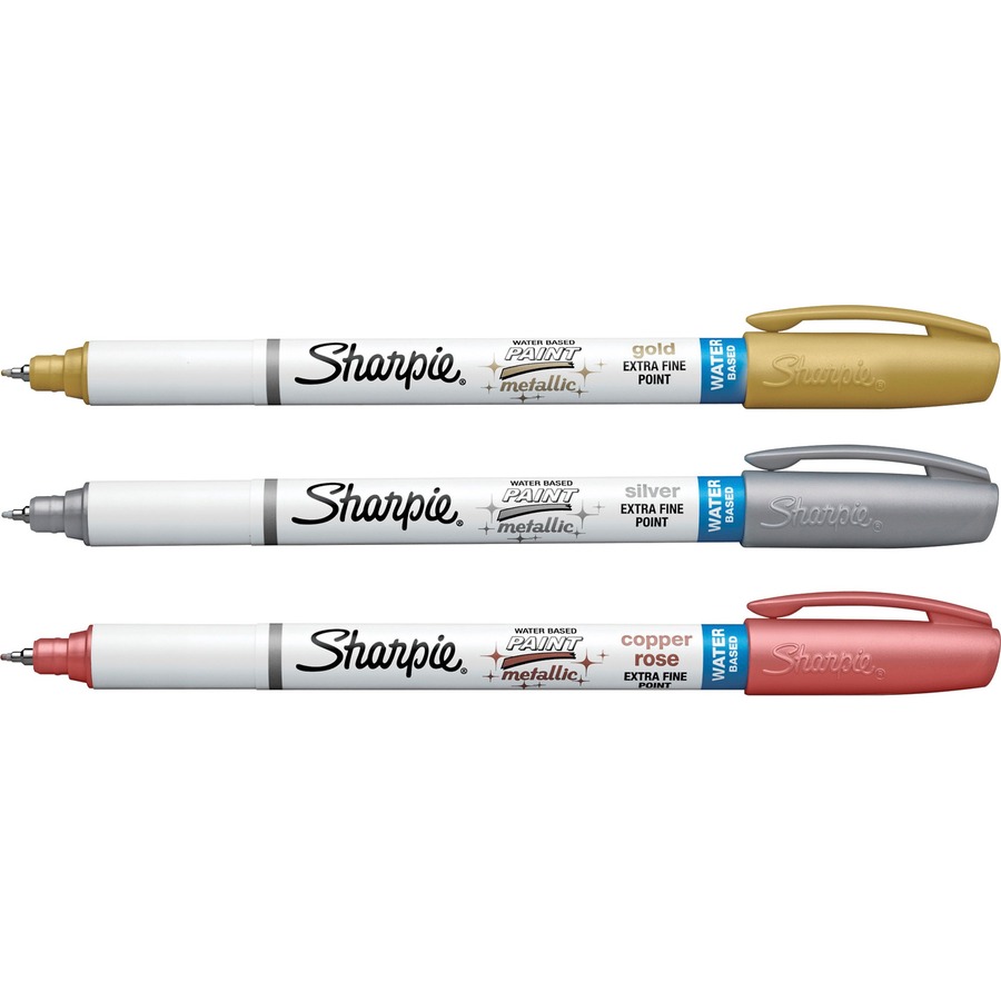 Sharpie Waterbased Paint Marker Set - Gold/Silver/Copper, Metallic
