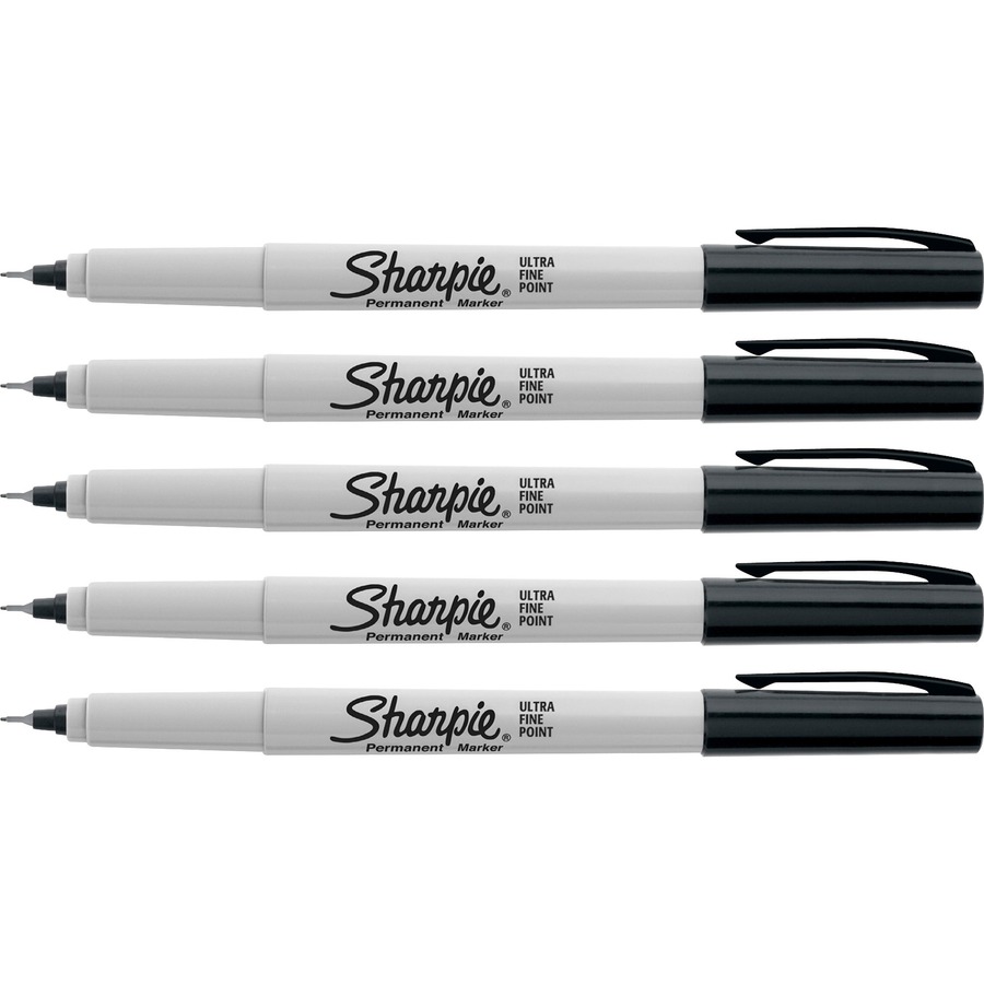 Sharpie Permanent Markers Ultra Fine Point Black 5/Pack 37665PP 