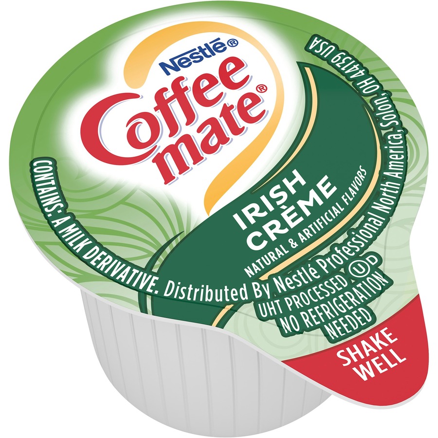 Coffee mate Liquid Creamer Tub Singles, Gluten-Free - Irish Cream Flavor - 0.38 fl oz (11 mL) - 50/Box - 50 Serving
