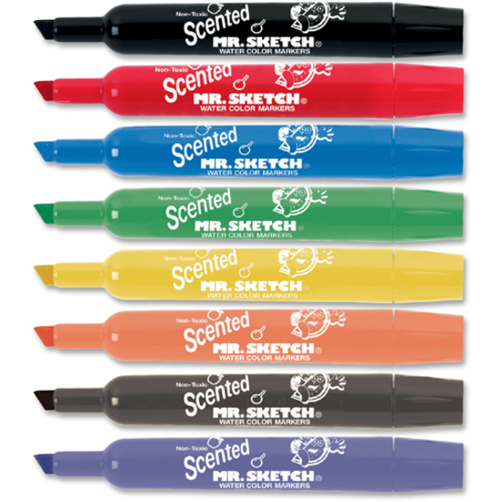 Mr. Sketch Scented Markers Chisel Point Assorted Colors Pack Of 6 - Office  Depot