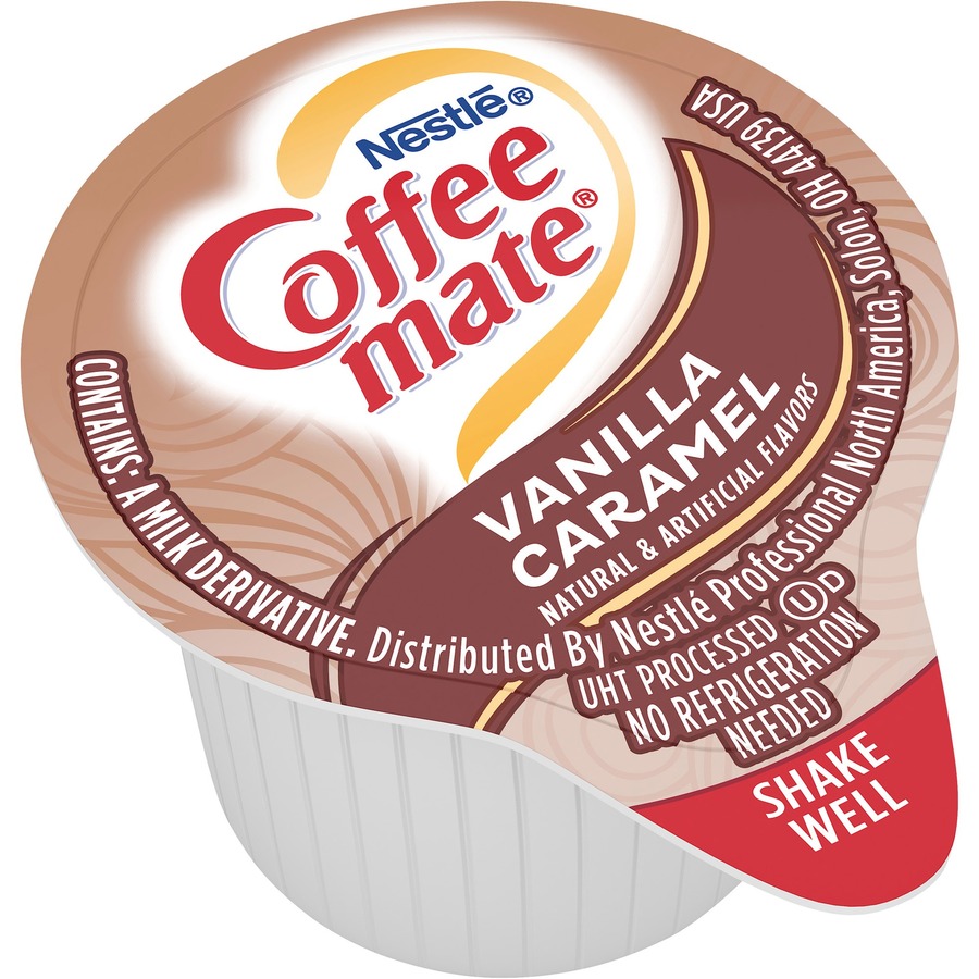 Coffee mate Vanilla Caramel Flavor Liquid Creamer Singles - Vanilla Caramel Flavor - 0.38 fl oz (11 mL) - 50/Box - 50 Serving